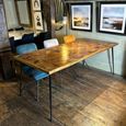Juan Butterfly Parquet Sheesham Wood 6 Seater Dining Table - Sizes Available