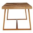 Kendari Dining Table - 6 Seater - 181cm - Natural Herringbone Teak Wood