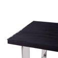 Kerala Dining Table - 8 Seater - 200cm - Black Glass with Silver Base