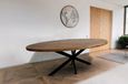 Kerela Mango Wood 8 Seater Oval Dining Table with Star Legs