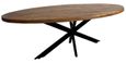 Kerela Mango Wood 8 Seater Oval Dining Table with Star Legs