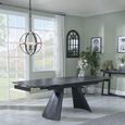 Kinston 6-8 Seater Black Ceramic Extending Dining Table - 160cm-240cm
