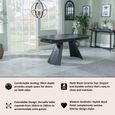 Kinston 6-8 Seater Black Ceramic Extending Dining Table - 160cm-240cm