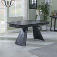 Kinston 6-8 Seater Black Ceramic Extending Dining Table - 160cm-240cm