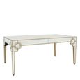 Knightsbridge Dining Table - 6 Seater - 180cm - Mirrored with Gold Trim