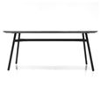 Bronks Dining Table - Black Acacia Wood - 6 Seater - 180cm
