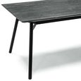 Bronks Dining Table - Black Acacia Wood - 6 Seater - 180cm