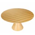Canberra Dining Table - Natural - 6 Seater - Round Pedestal - 150cm