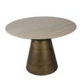Clifton Dining Table - Travertine Marble - 4 Seater - Round Pedestal - 120cm
