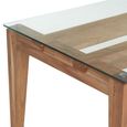 Sleaford Dining Table - Glass and Oak - 6 Seater - 180cm
