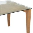 Sleaford Dining Table - Glass and Oak - 6 Seater - 180cm