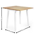 Linwood Drop Leaf Dining Table - 75cm - 2 Seater - Square - White Painted