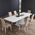 Lisa Pedestal Dining Table - 8 Seater - 225cm - White
