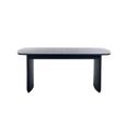 Louis Extending Dining Table - 180cm-220cm - 8 Seater - Black - Fluted Base