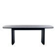 Louis Extending Dining Table - 180cm-220cm - 8 Seater - Black - Fluted Base