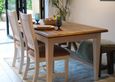 Lulworth White Reclaimed Pine 140cm Dining Table - 6 Seater