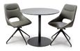 Lunar Dining Table - Grey Ceramic - 2 Seater - 90cm - Round