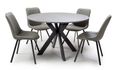 Lunar Dining Table - Grey Ceramic - 4 Seater - 120cm - Round