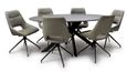 Lunar Dining Table - Grey Ceramic - 6 Seater - 180cm - Oval