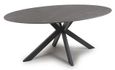 Lunar Dining Table - Grey Ceramic - 6 Seater - 180cm - Oval