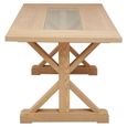 Lyon Dining Table - 6 Seater - 180cm - Glass and Oak