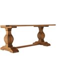Lyon Dining Table - 8 Seater - 200cm - Oak - Double Pedestal