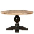 Lyon Dining Table - 6 Seater - 130cm - Round Pedestal - White Washed Oak
