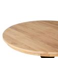 Lyon Dining Table - 6 Seater - 130cm - Round Pedestal - White Washed Oak