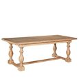 Lyon Dining Table - 8 Seater - 220cm - Double Pedestal - White Washed Oak