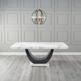 Madrid 6 Seater White Marble Dining Table - Sizes Available