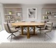 Madrid Extending Dining Table - Oak - Round - 6-8 Seater - 160cm-210cm