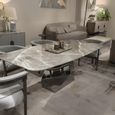 Maestro Dining Table - Marble with Metal Pedestal Base - Variation Available