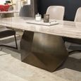 Maestro Dining Table - Marble with Metal Pedestal Base - Variation Available