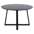 Malika Round Dining Table - 4 Seater - 120cm - Black