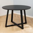 Malika Round Dining Table - 4 Seater - 120cm - Black