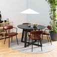 Malika Round Dining Table - 4 Seater - 120cm - Black