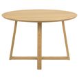 Malika Round Dining Table - 4 Seater - 120cm - Oak