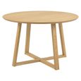 Malika Round Dining Table - 4 Seater - 120cm - Oak