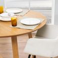 Malika Round Dining Table - 4 Seater - 120cm - Oak