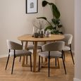 Malika Round Dining Table - 4 Seater - 120cm - Oak