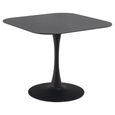 Malta Square Dining Table - 2 Seater - 90cm - Black Ceramic