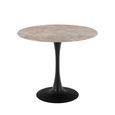 Malta Round Dining Table - 2 Seater - 90cm - Brown Ceramic