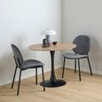 Malta Round Dining Table - 2 Seater - 90cm - Brown Ceramic