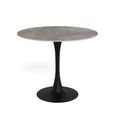 Malta Round Dining Table - 2 Seater - 90cm - Grey Ceramic