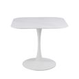 Malta Square Dining Table - 2 Seater - 90cm - White Ceramic