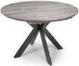 Manhattan Extending Dining Table - Grey - 4-6 Seater - 120cm-160cm - Oval - Black Spider Legs Base