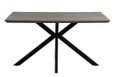Manhattan Dining Table - Grey - 4 Seater - 140cm - Black Spider Legs Base