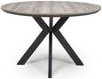 Manhattan Dining Table - Grey - 4 Seater - 120cm - Round - Black Spider Legs Base