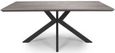 Manhattan Dining Table - Grey - 6 Seater - 180cm - Black Spider Legs Base