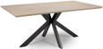 Manhattan Dining Table - Oak - 6 Seater - 180cm - Black Spider Legs Base